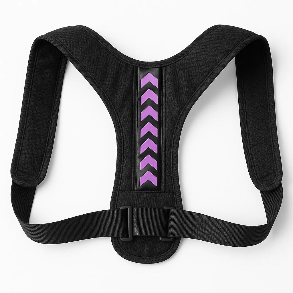 Purple PostureFix wearable posture support for back