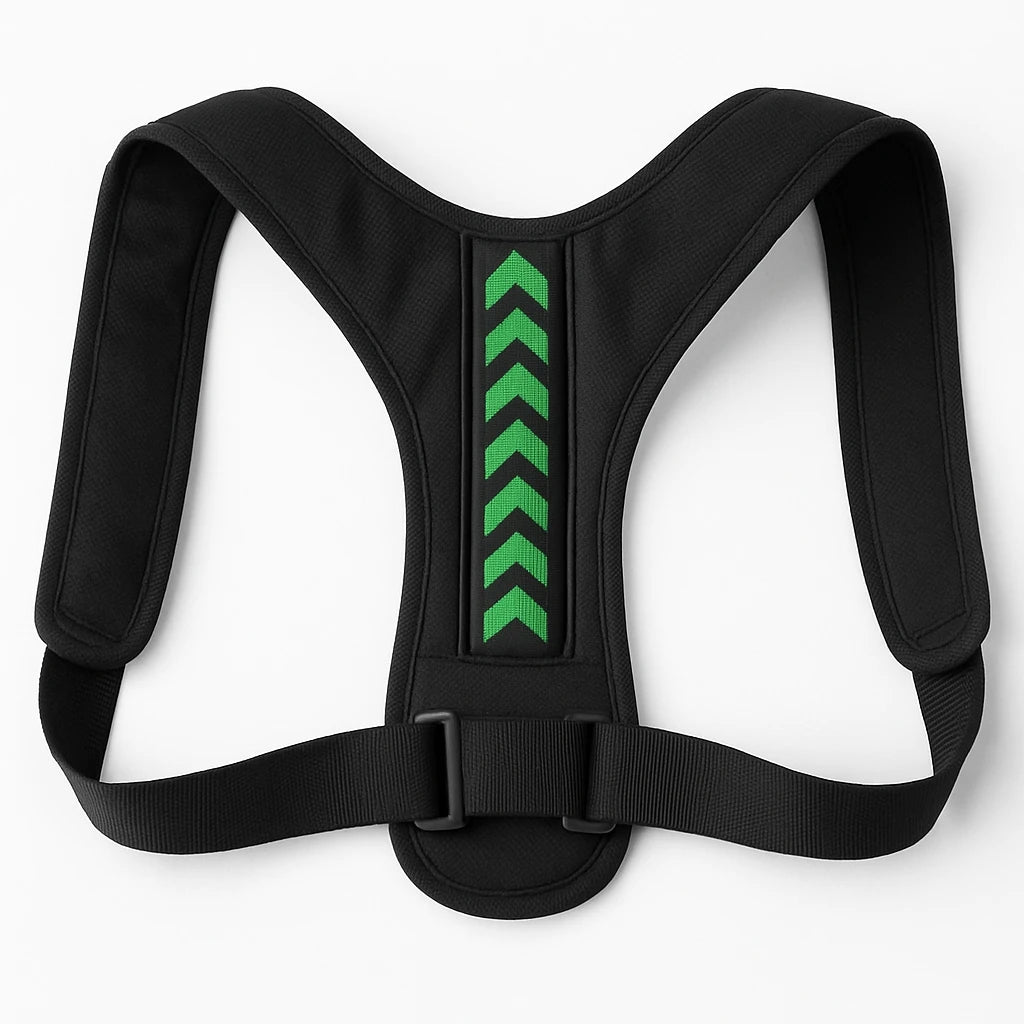 Black PostureFix wearable posture support for back