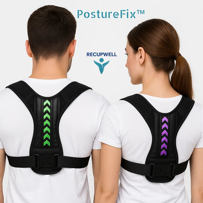 PostureFix posture corrector worn on back for posture support